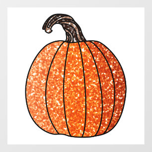 Glitter Pumpkin Window Cling