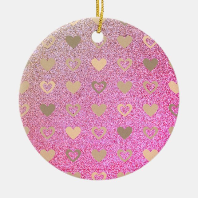 glitter / purple glitter ceramic tree decoration (Front)