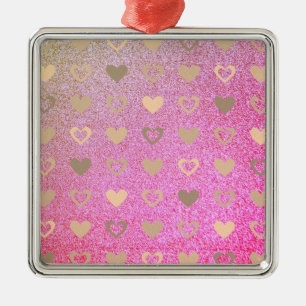 glitter / purple glitter metal tree decoration