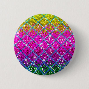 Glitter Purple Snakeskin 6 Cm Round Badge