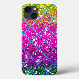 Glitter Purple Snakeskin iPhone 13 Case