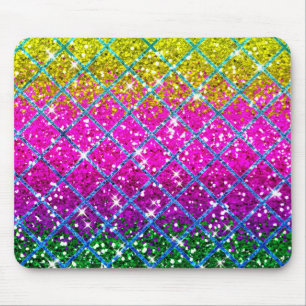 Glitter Purple Snakeskin Mouse Mat