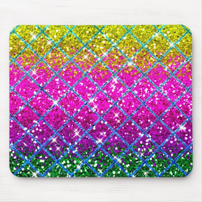 Glitter Purple Snakeskin Mouse Mat (Front)