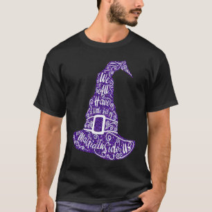 Glitter Purple Witch Magic Hat Halloween Costume W T-Shirt