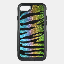 Glitter Rainbow Tiger Stripe Case Otter