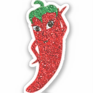Glitter Red Hot Pepper Diva