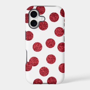 Glitter Red iPhone Case (Polka-dots)