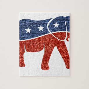 glitter republican elephant jigsaw puzzle