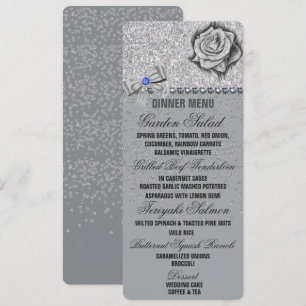 Glitter, Rose, Diamonds & Bow Wedding Menu