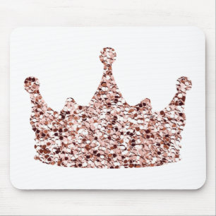 Glitter Rose Gold Crown Clipart Queen ClipartCrown Mouse Mat