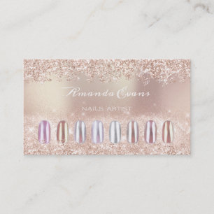 Glitter Rose Gold Nail Artist Appointment Glam1 Card