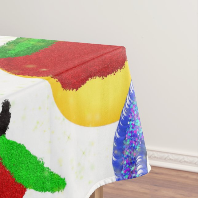 Glitter Rosh Hashanah shofar apples and honey Tablecloth (In Situ)