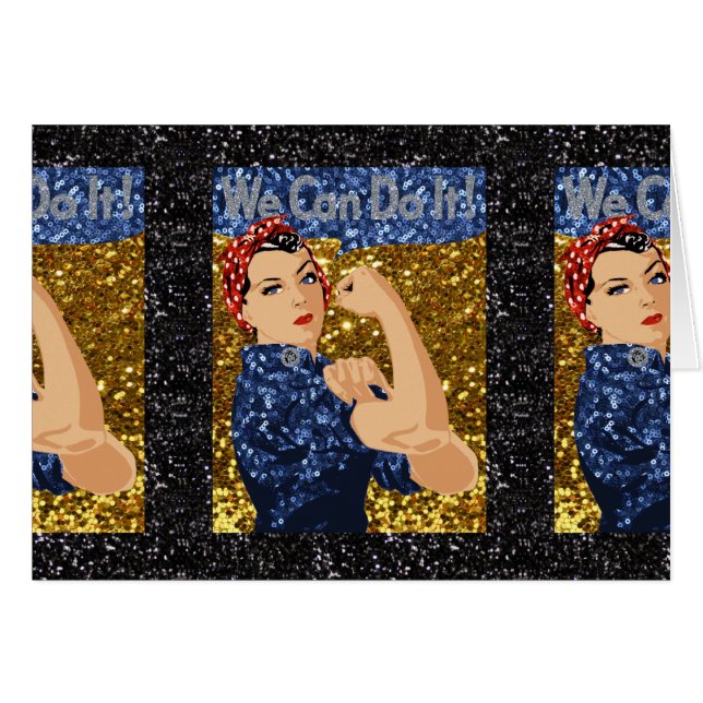 glitter rosie the riveter (Front Horizontal)