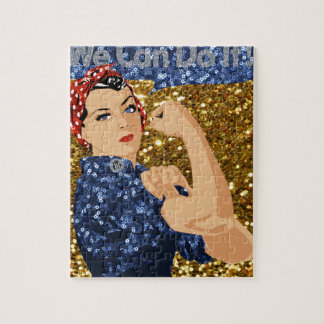 glitter rosie the riveter jigsaw puzzle