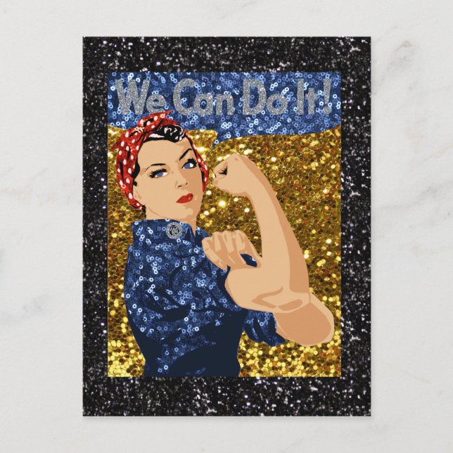 glitter rosie the riveter postcard (Front)