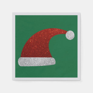 Glitter Santa Hat Napkins