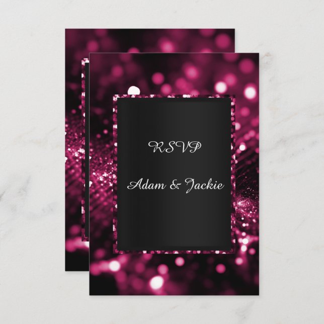 GLITTER SATIN ELEGANT LUXURY rsvp Invitation (Front/Back)