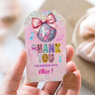 Glitter Sequins Disco Ball Girl Gift Tags