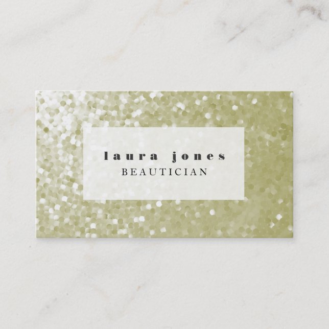 Glitter Sequins Hair Stylist Fashion Template Business Card (Front)