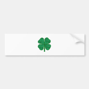 glitter shamrock bumper sticker