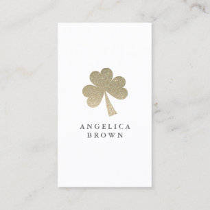 Glitter Shamrock Business Card