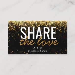 Glitter Share The Love Referral Card 