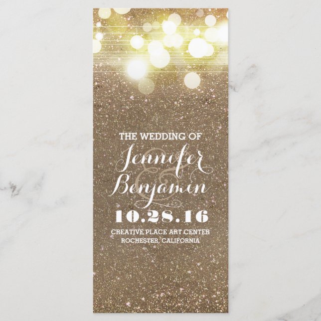 glitter shimmer chic vintage string lights program programme (Front)
