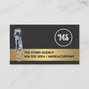 Glitter Shimmer Model Posing Fashion Business Card