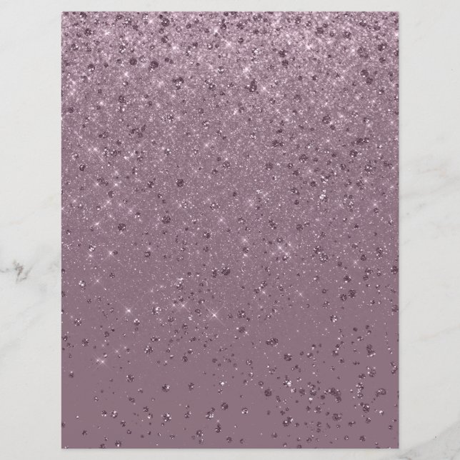 Glitter Shimmer Paper Rose Gold Scrapbook Paper (Front)