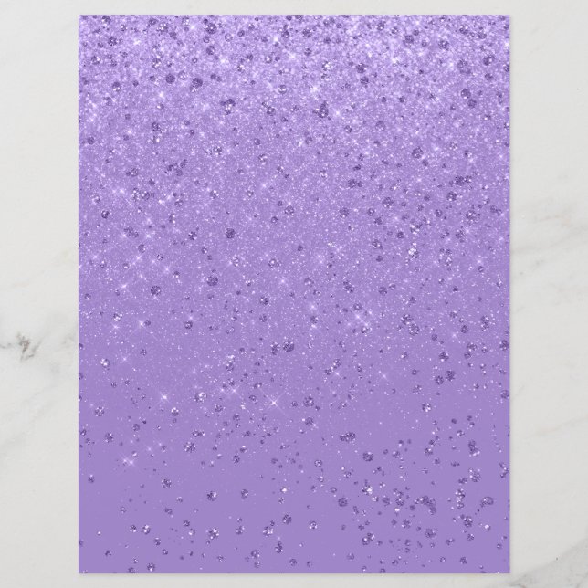 Glitter Shimmer Paper Violet Scrapbook Paper (Front)