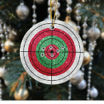 Glitter Shooting Target Gun Shooter Christmas Ceramic Tree Decoration<br><div class="desc">This design was created though digital art.  It may be personalized. 

Contact me at colorflowcreations@gmail.com if you with to have this design on another product.  

Purchase my original abstract acrylic painting for sale at www.etsy.com/shop/colorflowart.   See more of my creations or follow me at www.facebook.com/colorflowcreations,  www.instagram.com/colorflowcreations,  www.twitter.com/colorflowart,  and www.pinterest.com/colorflowcreations.</div>