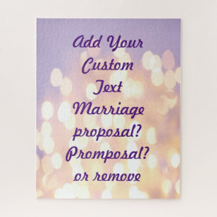Glitter Silver and Gold Custom Message Jigsaw Puzzle
