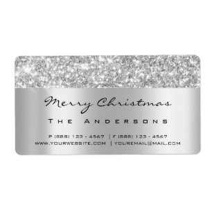 Glitter Silver Gre Grey  Bridal Holidays Christmas