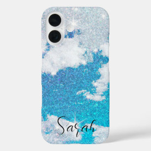 Glitter Sky And Clouds iPhone 16 Case