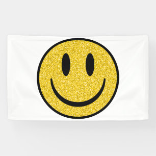 Glitter Smile Face Banner