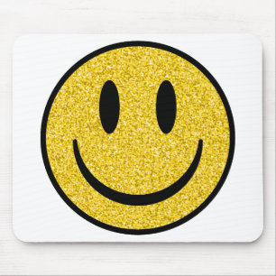 Glitter Smile Face Mouse Mat