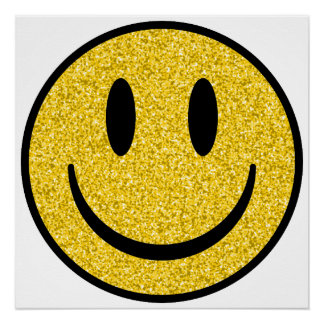 Glitter Smile Face Poster