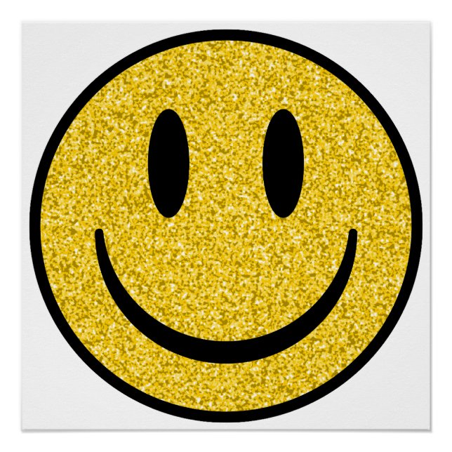 Glitter Smile Face Poster (Front)