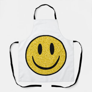 Glitter Smiley Face Apron