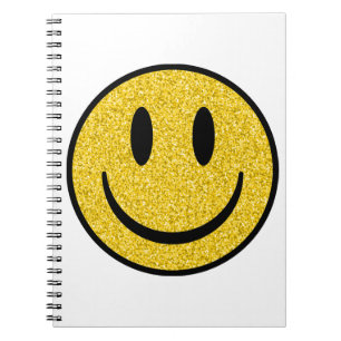 Glitter Smiley Face Notebook