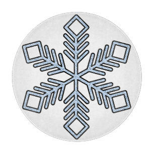 Glitter Snowflake - Baby Blue Branches Cutting Board