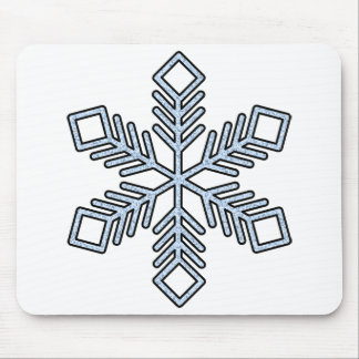 Glitter Snowflake - Baby Blue Branches Mouse Mat