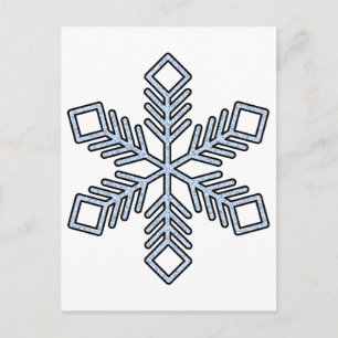 Glitter Snowflake - Baby Blue Branches Postcard