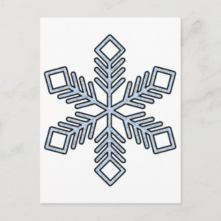 Glitter Snowflake - Baby Blue Branches Postcard