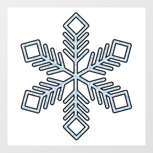 Glitter Snowflake - Baby Blue Branches Window Cling