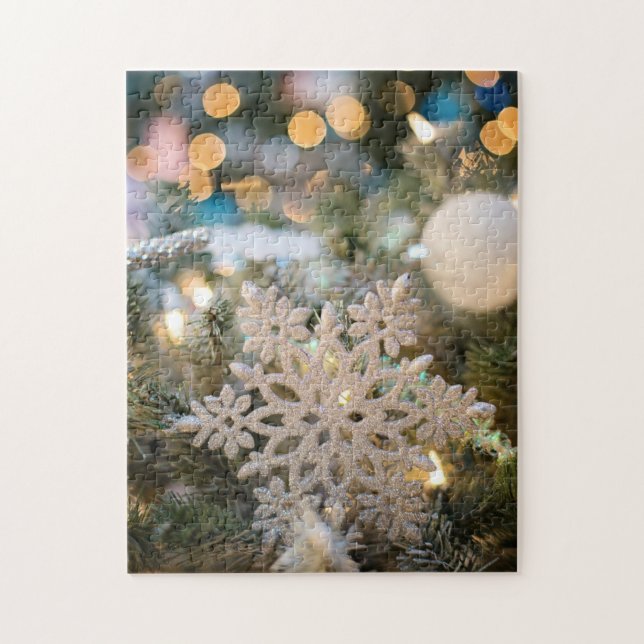 Glitter Snowflakes Christmas Ornaments Jigsaw Puzzle (Vertical)