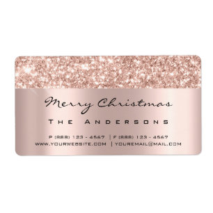 Glitter Spark Rose Gold Bridal Holidays Christmas