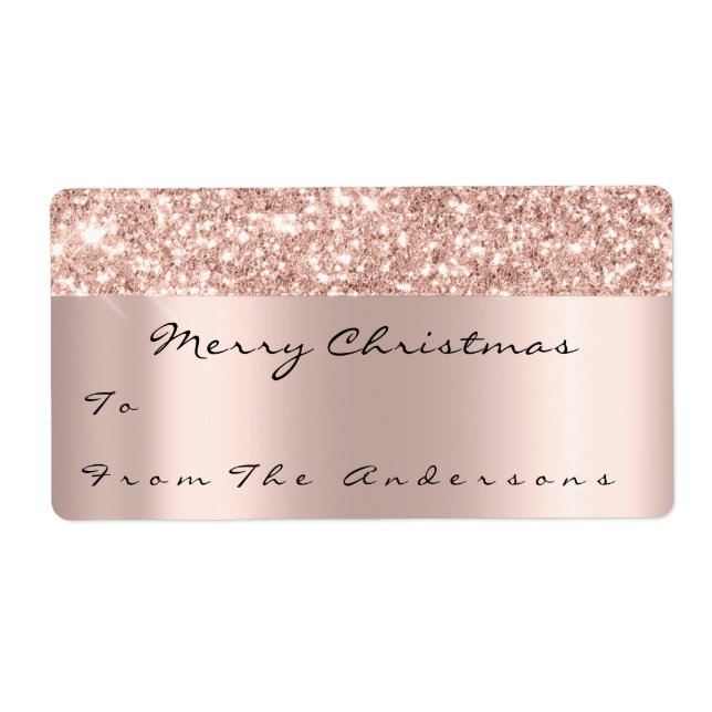 Glitter Spark Rose Gold Holidays Christmas Season (Front)
