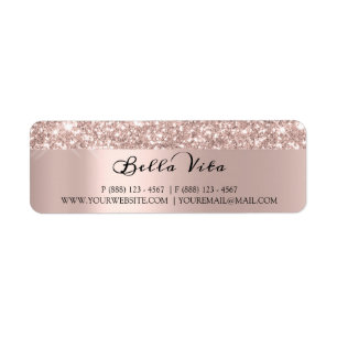 Glitter Spark Rose Gold RSVP Bridal Wedding