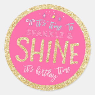 Glitter Sparkle Birthday Sticker